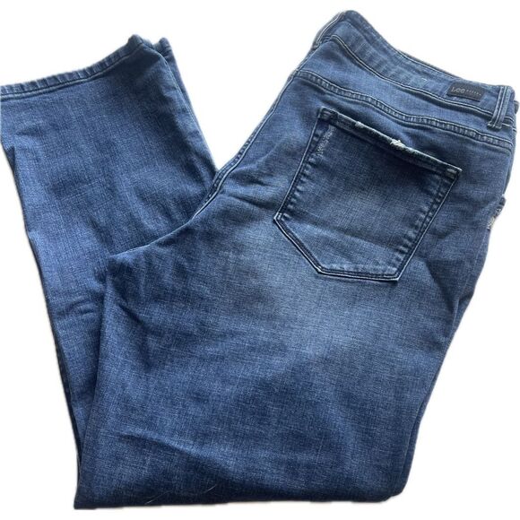 Lee Distressed Women’s Blue Jeans Bootcut Size 18W - Picture 1 of 8